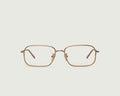 Nickel::Toma Eyeglasses rectangle Brown metal front