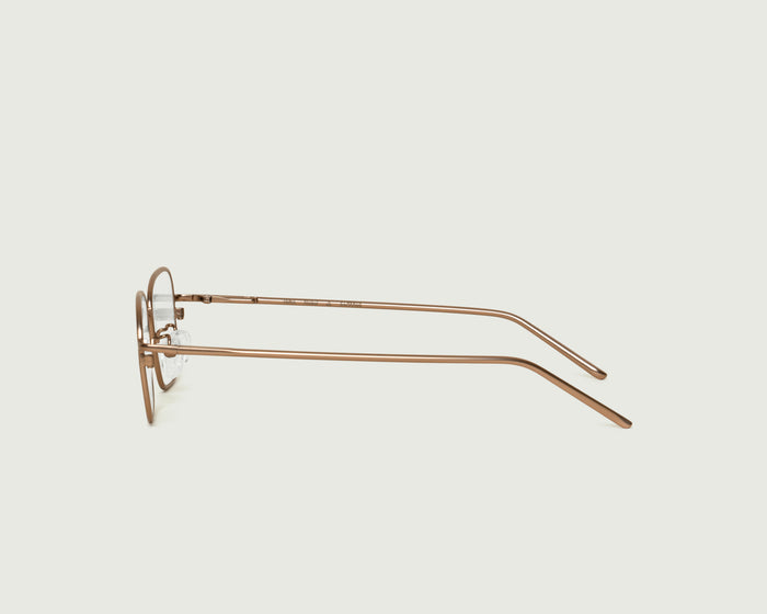 Nickel::Toma Eyeglasses rectangle Brown metal side