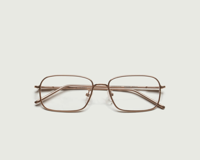 Nickel::Toma Eyeglasses rectangle Brown metal top