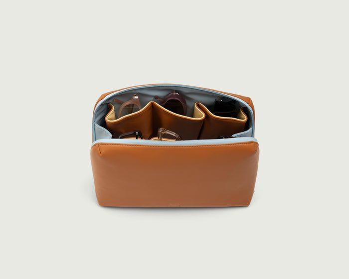 Caramel::Travel Pouch  brown  side