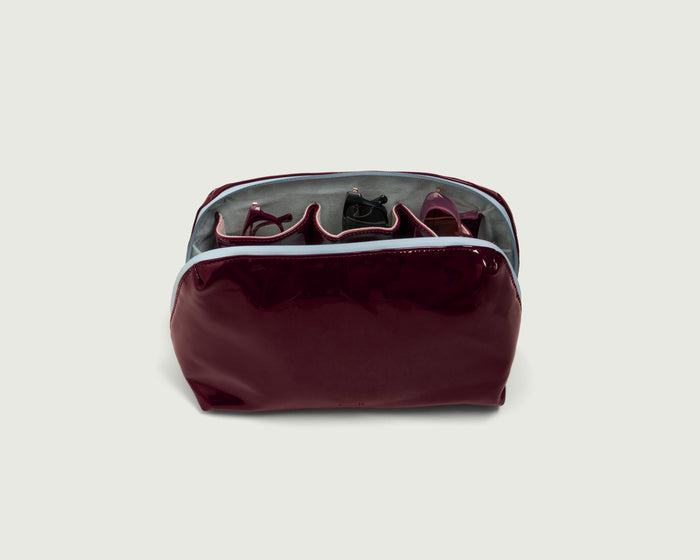 Hibiscus::Travel Pouch  brown  side