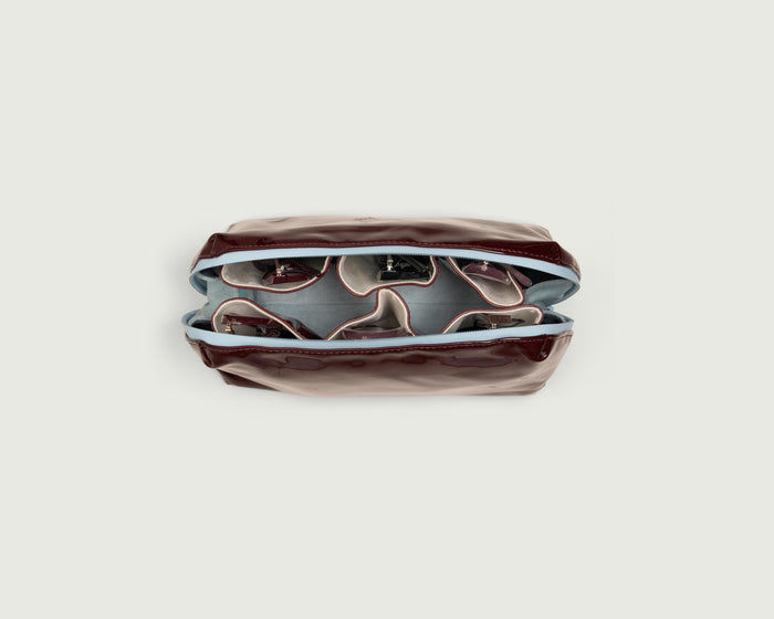 Hibiscus::Travel Pouch  brown  top