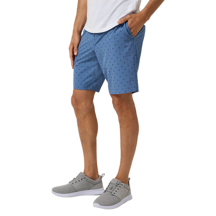 TravisMathew Beck Print Golf Short Blue Horizon Geo - SS26 Men