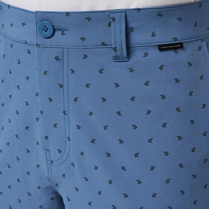 TravisMathew Beck Print Golf Short Blue Horizon Geo - SS26 Men