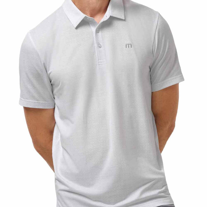 TravisMathew Featherweight Trophy Ready Golf Polo White - FW26 Men