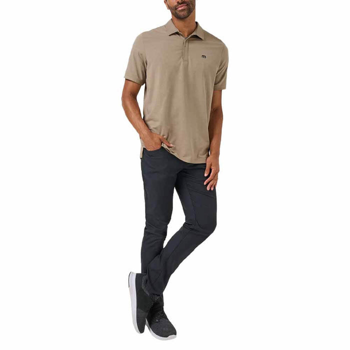 TravisMathew Heater Series Jersey Golf Polo Roasted Cashew - FW26 Men