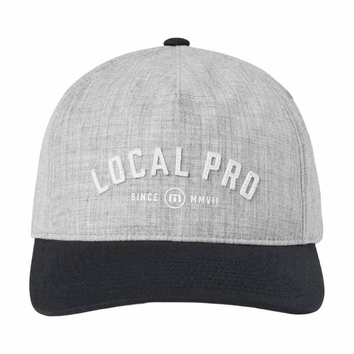 TravisMathew Local Pro Snapback Golf Cap Heather Light Grey - FW26 Men