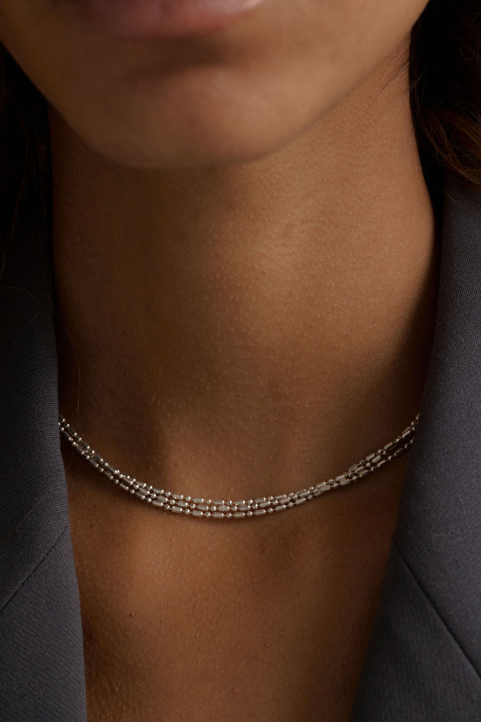 Triple Strand Beaded Necklace