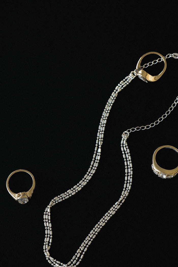Triple Strand Beaded Necklace