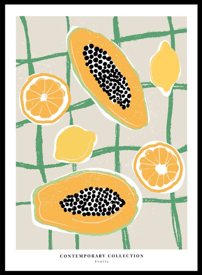 Tropical Fruits Kitchen Illustration Art Print_Sugar & Canvas_Sugar & Canvas