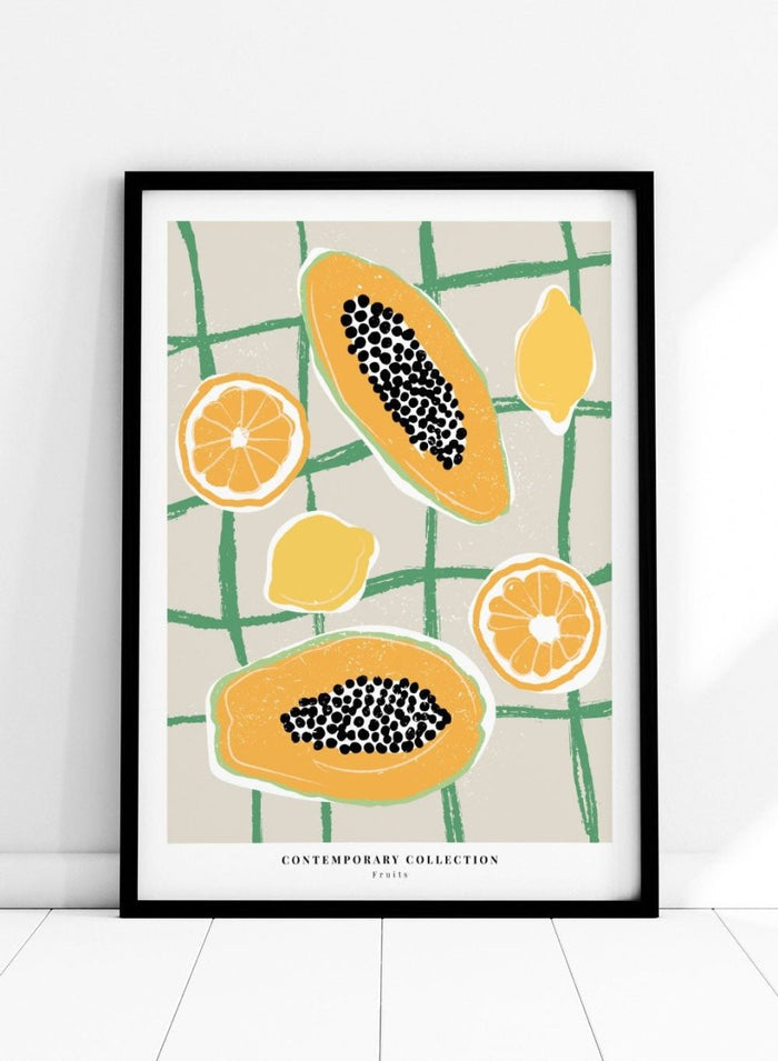 Tropical Fruits Kitchen Illustration Art Print_Sugar & Canvas_Sugar & Canvas
