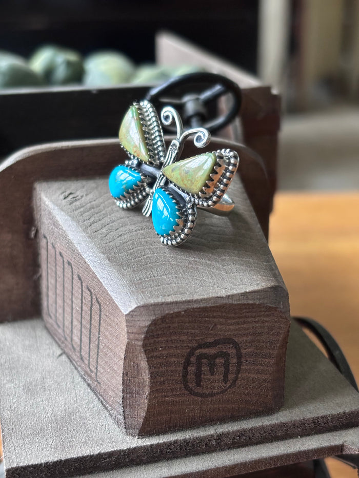 Turquoise Butterfly Ring Size 6 | 925 Sterling Silver A100