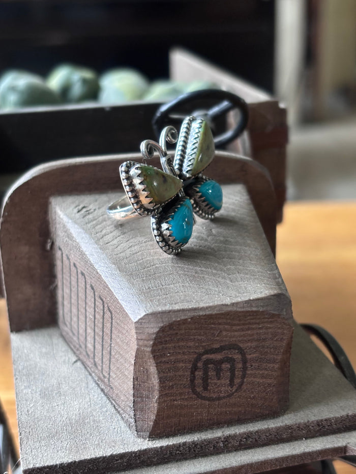 Turquoise Butterfly Ring Size 6 | 925 Sterling Silver A100