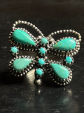 Turquoise Butterfly Ring Size 6.75 | 925 Sterling Silver G269