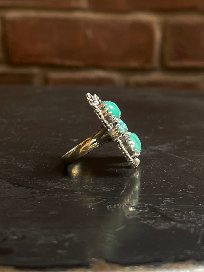 Turquoise Butterfly Ring Size 6.75 | 925 Sterling Silver G269