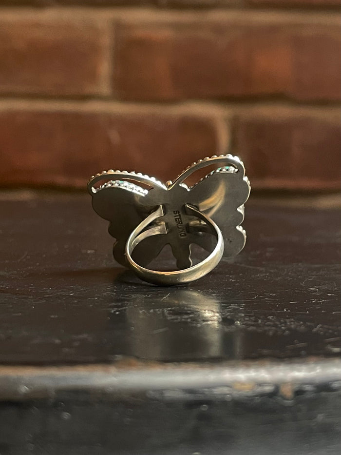 Turquoise Butterfly Ring Size 6.75 | 925 Sterling Silver G269