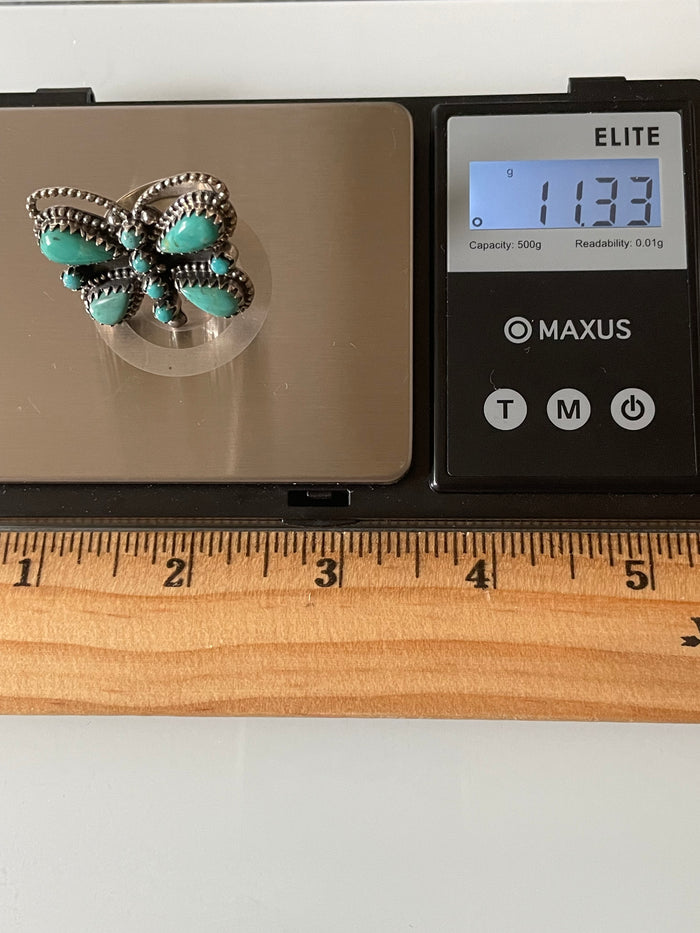 Turquoise Butterfly Ring Size 6.75 | 925 Sterling Silver G269