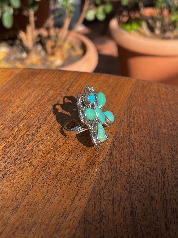 Turquoise Butterfly Ring Size 8 | 925 Sterling Silver C855