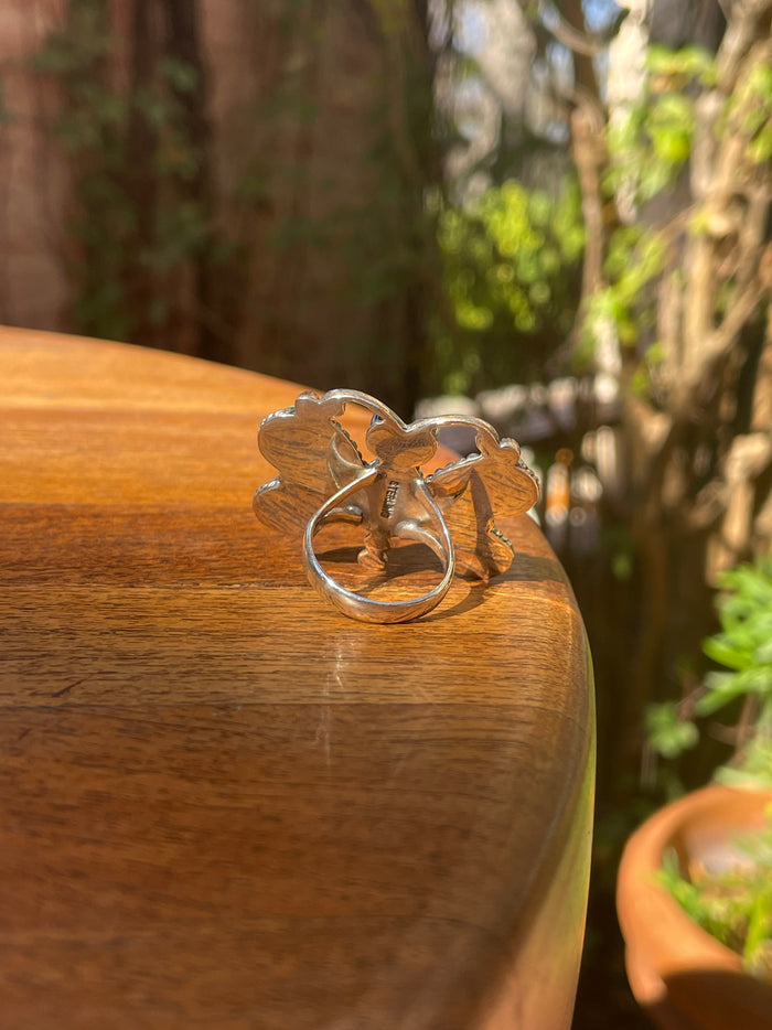 Turquoise Butterfly Ring Size 8 | 925 Sterling Silver C855