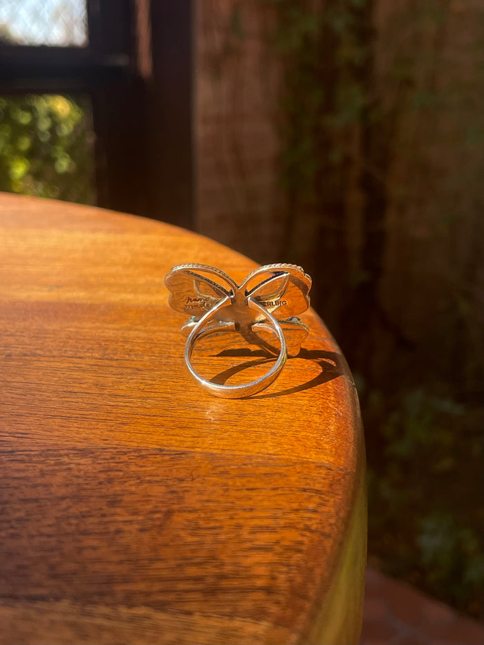 Turquoise Butterfly Ring Size 9 | 925 Sterling Silver C853