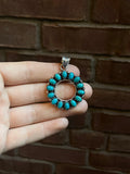 Turquoise Circular Pendant | Sterling Silver 925 C772