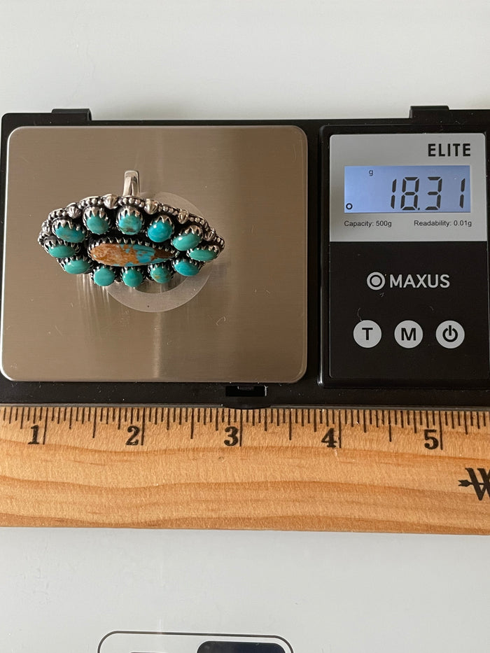 Turquoise Cluster Ring Size 7 | 925 Sterling Silver G260