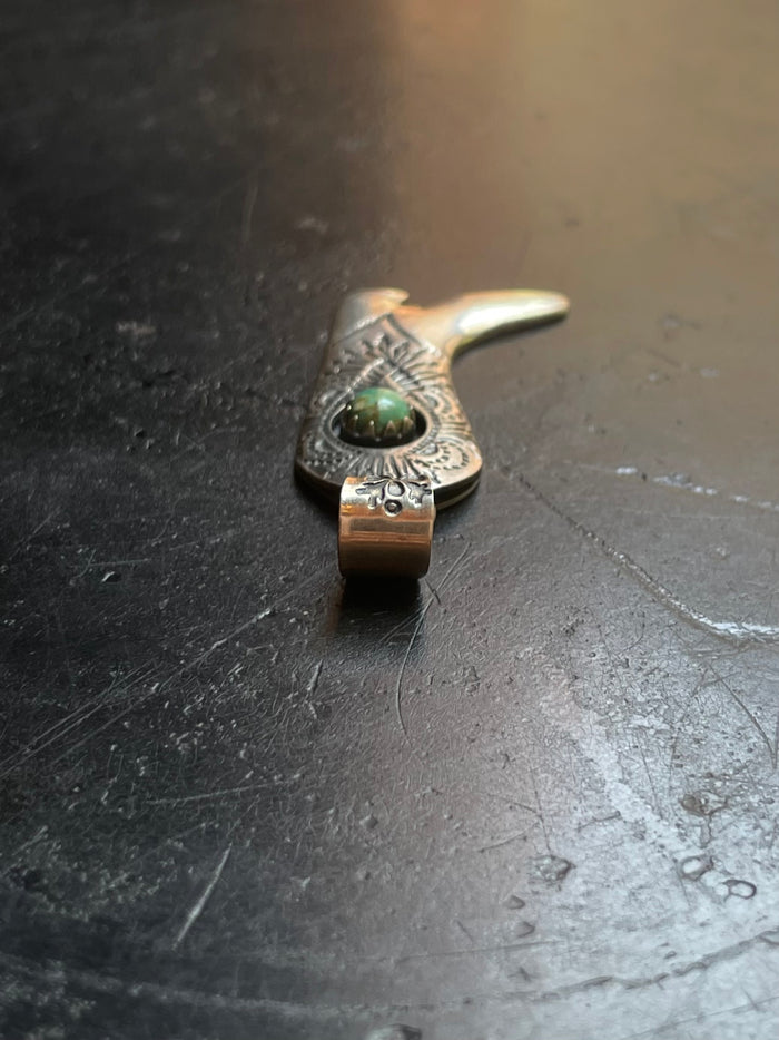 Turquoise Cowboy Boot Pendant | 925 Sterling Silver G621