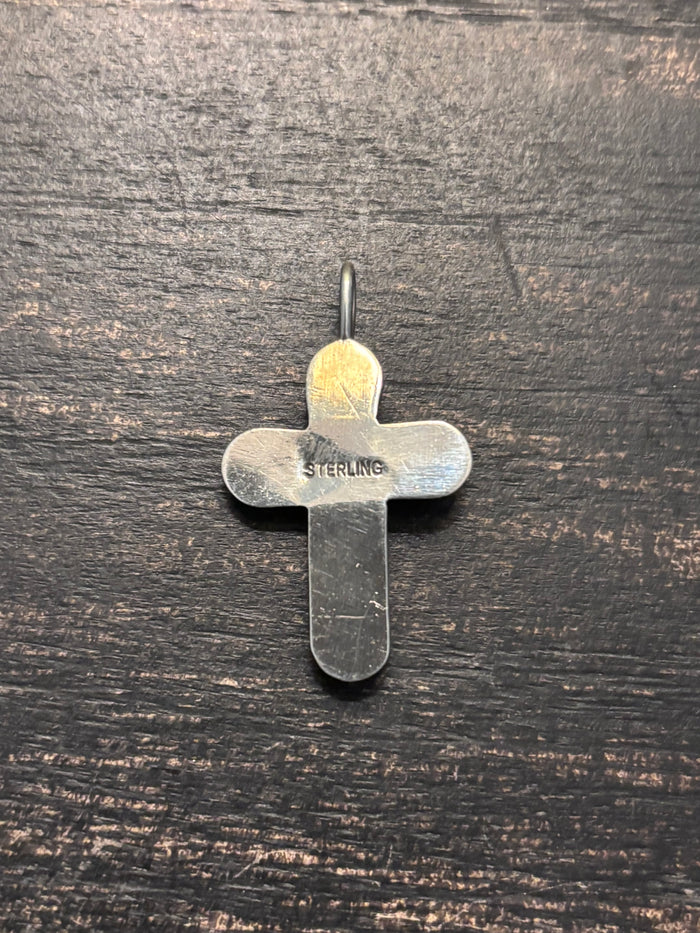 Turquoise Cross Pendant | 925 Sterling Silver Southwestern A114
