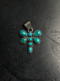 Turquoise Dragonfly Pendant | 925 Sterling Silver E269