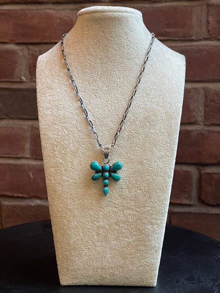 Turquoise Dragonfly Pendant | 925 Sterling Silver E269