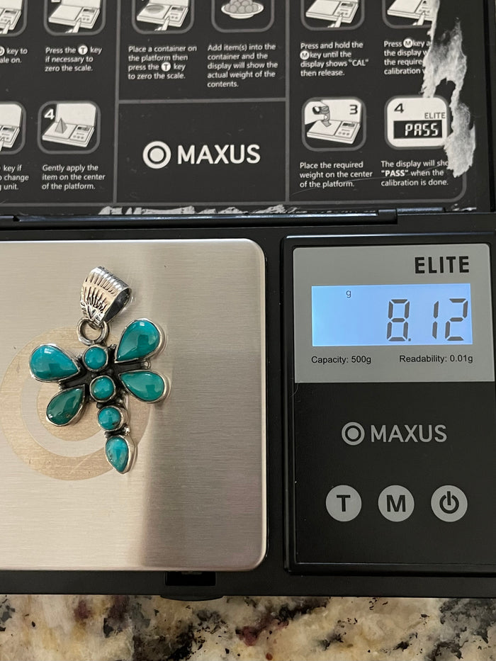 Turquoise Dragonfly Pendant | 925 Sterling Silver E269