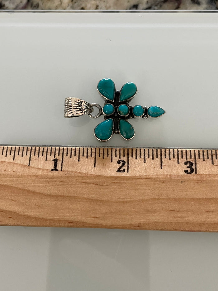 Turquoise Dragonfly Pendant | 925 Sterling Silver E269
