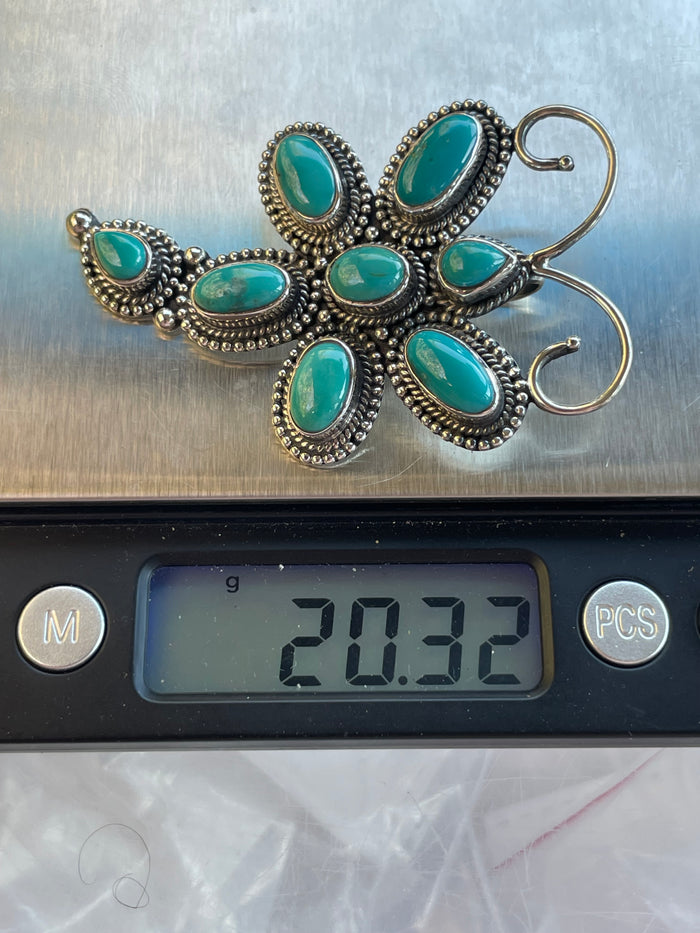 Turquoise Dragonfly Pendant | Sterling Silver 925 B701