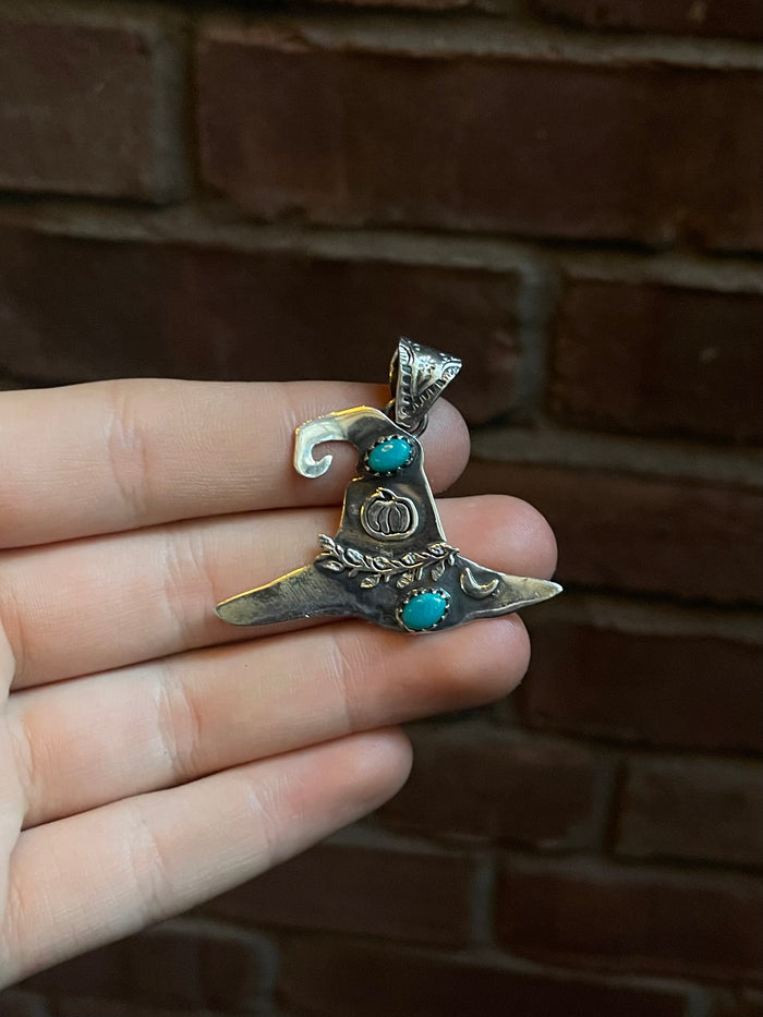 Turquoise Hat Pendant | Sterling Silver 925 C782