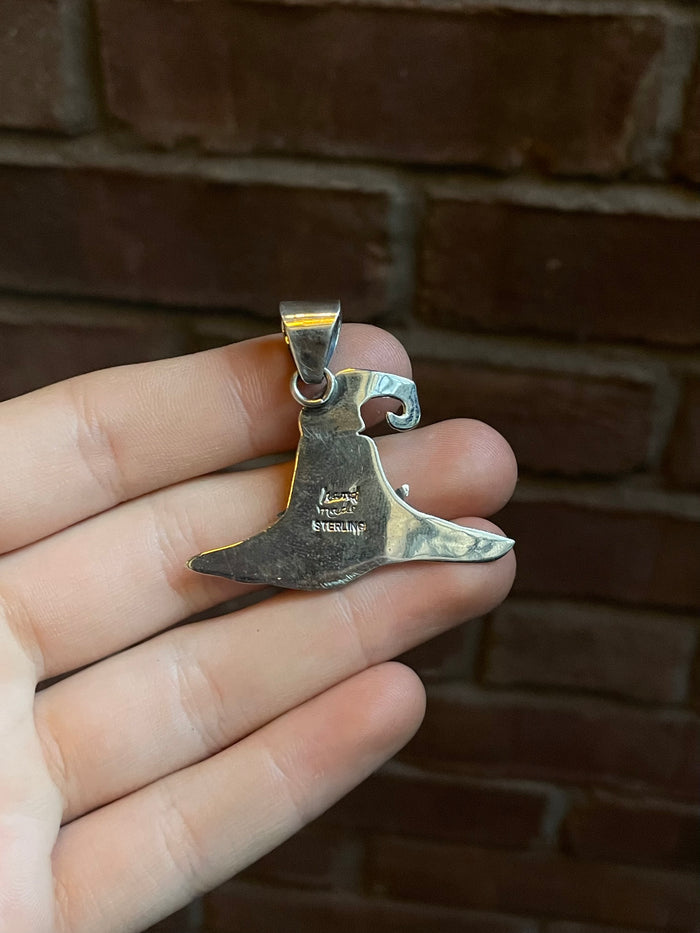 Turquoise Hat Pendant | Sterling Silver 925 C782