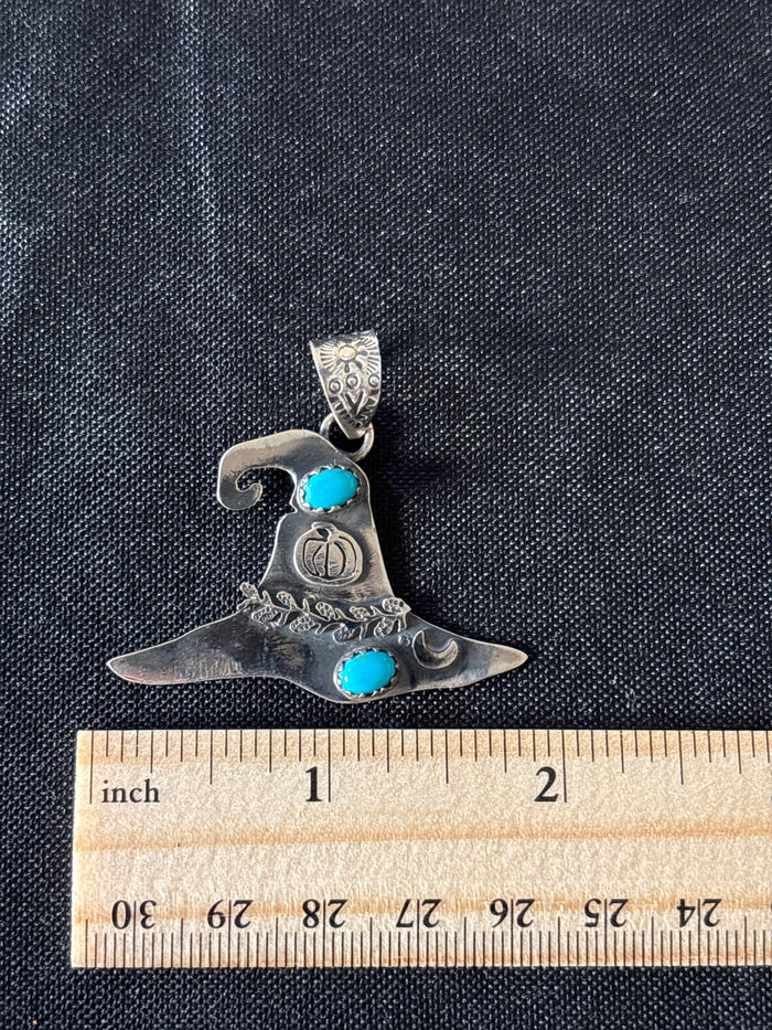 Turquoise Hat Pendant | Sterling Silver 925 C782