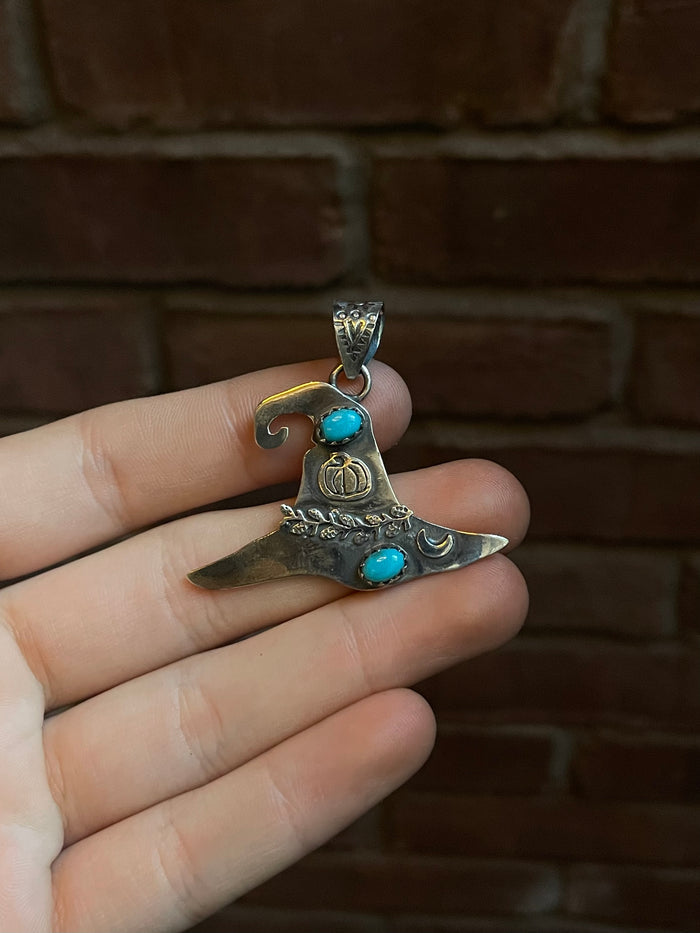 Turquoise Hat Pendant | Sterling Silver 925 C787