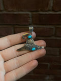 Turquoise Hat Pendant | Sterling Silver 925 C787
