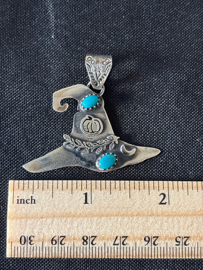 Turquoise Hat Pendant | Sterling Silver 925 C787