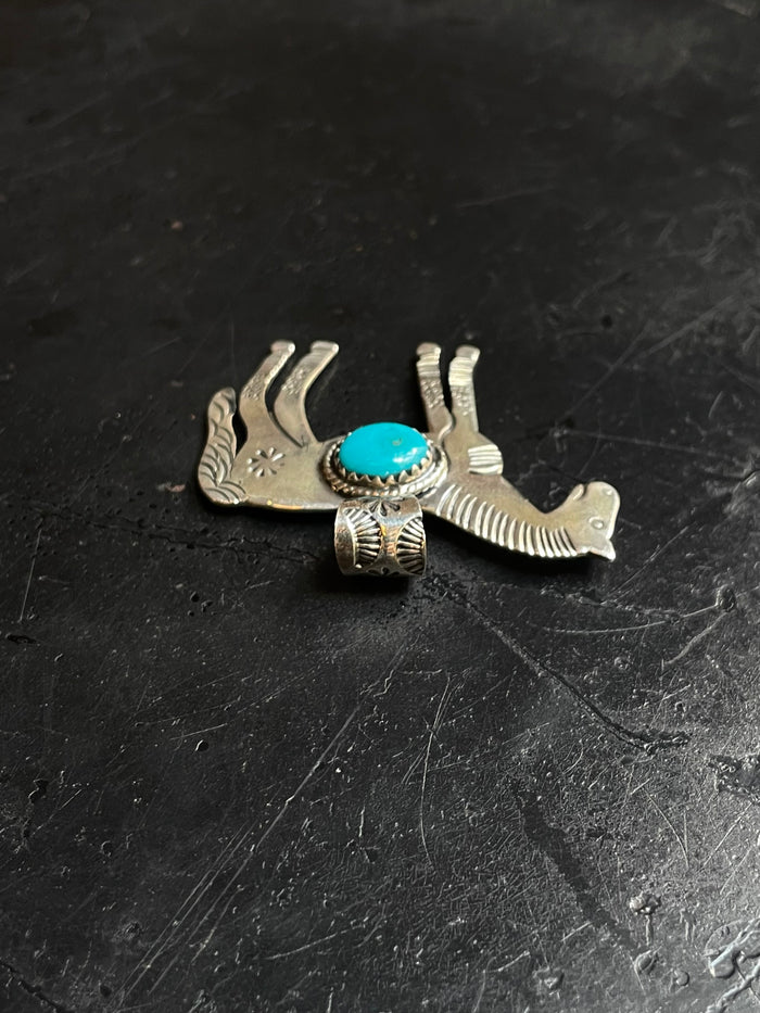 Turquoise Horse Pendant | 925 Sterling Silver E271