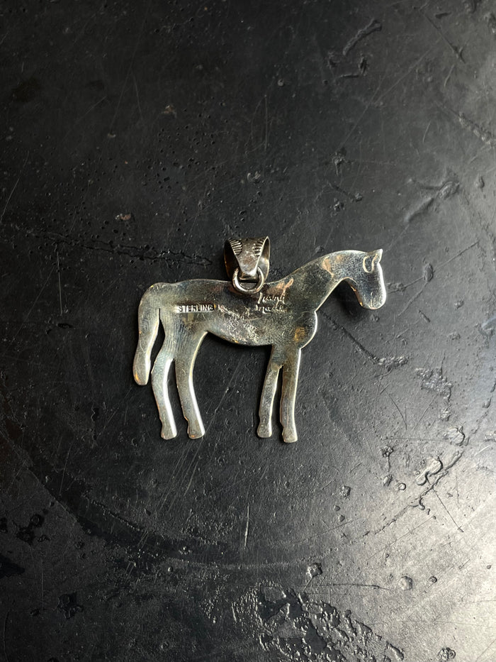 Turquoise Horse Pendant | 925 Sterling Silver E271