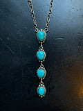 Turquoise Lariat Necklace | Sterling Silver 925 C760