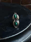 Turquoise Leaf Ring Size 8 | 925 Sterling Silver C953