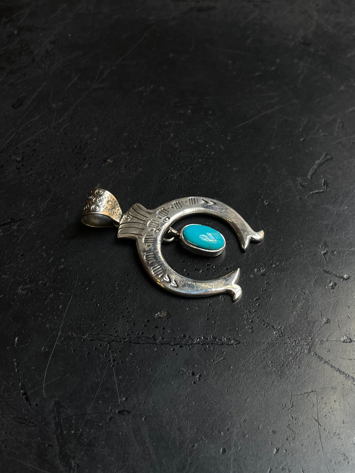 Turquoise Naja Pendant | 925 Sterling Silver E278