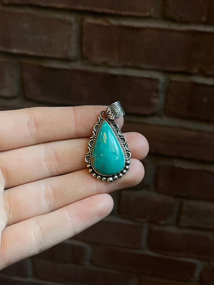 Turquoise Pendant | Sterling Silver 925 C766