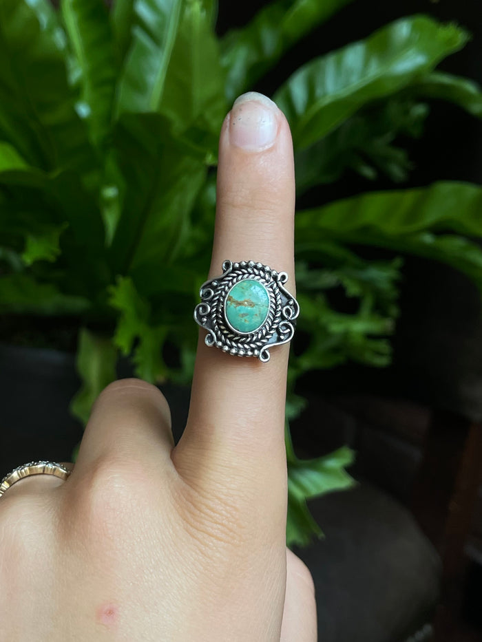 Turquoise Ring Size 7.5| 925 Sterling Silver G288