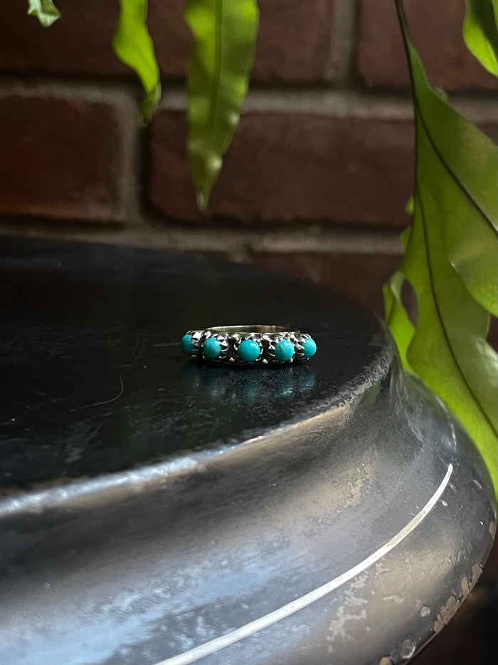 Turquoise Ring | Sterling Silver 925 Size 6.5 C730