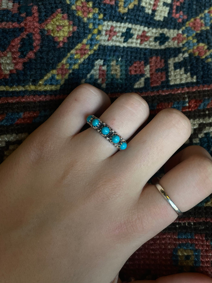 Turquoise Ring | Sterling Silver 925 Size 6.5 C730