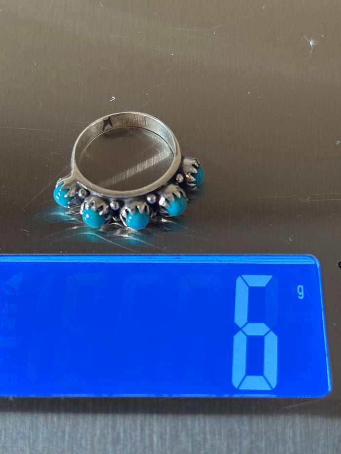 Turquoise Ring | Sterling Silver 925 Size 6.5 C730