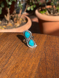 Turquoise Snake Ring Size 9 | 925 Sterling Silver C854